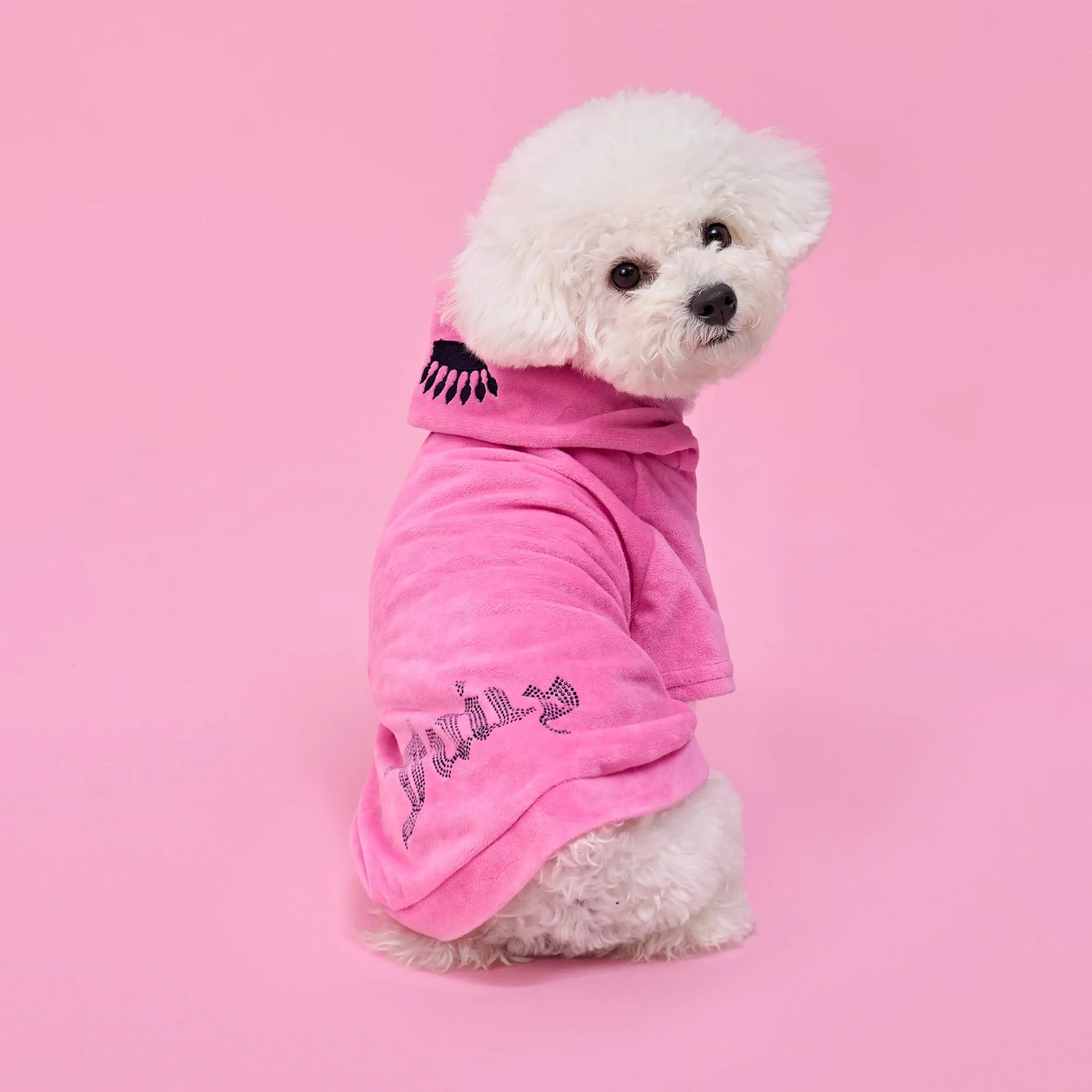 Juicy Couture Bling Velour Pet Hoodie