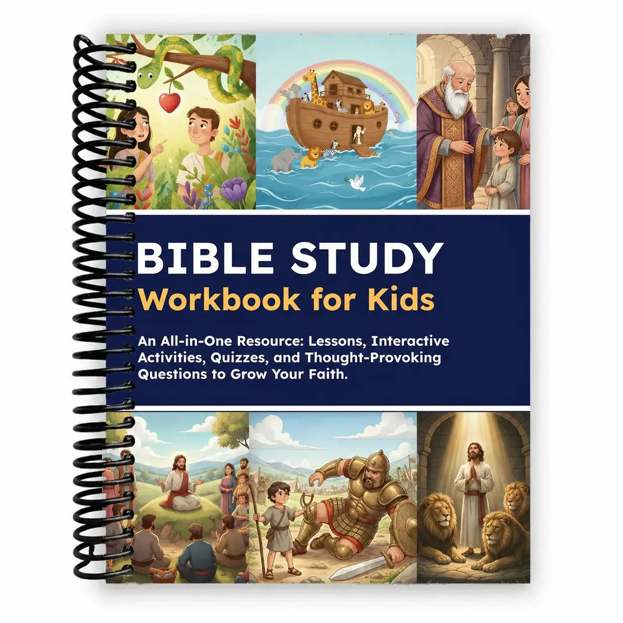 Bible Study Workbook for Kids: Lessons, Activities, Quizzes, and Questions to Deepen Your Faith (Spiral Bound)