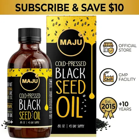MAJU Black Seed Oil (8oz) - Herbal Joint Support, Immune Boosting & Digestion Support, Body, Consumable, Body Massage & More Cosmetic Comfort