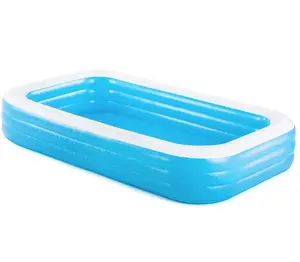 Simming Pools - Rectangular Inflatable Family Pool, Blue - NEW