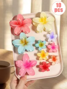 Flower Design Hair Clips, Super Cute Clips, Cute Colorful Hair Accessories for Women & Girls, Minimalist Headwear Suitable for Thick Hair