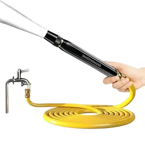 Metal Black Diamond Water Gun Set with 3 Connectors 10 Meter Hose High Pressure Watering Spray Gun for Gardening Car Wash Outdoor Cleaning Ideal for Irrigation Landscaping