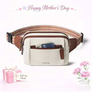 LATMAP 3L TRIPLE ZIP Fanny Packs Belt Bag Purse Shoulder Bag, Versatile Crossbody Bags for Women Men, Faux Leather Waist Pack Sling Chest Bum Bag for Travel Essentials Work Hiking, A Great Mother's Day Gift tiktokshopspringglowup
