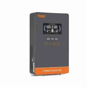 PowMr 4000W Hybrid Solar Inverter Charger - 24VDC to 110VAC Pure Sine Wave, 140A High-Efficiency MPPT, 500VDC Max PV Input (4200W), 6.25-Inch LCD Touch Display, Energy Efficient Inverter for 24V Lead-Acid/Li Batteries, RV Off-Grid Systems, Home Power Inve