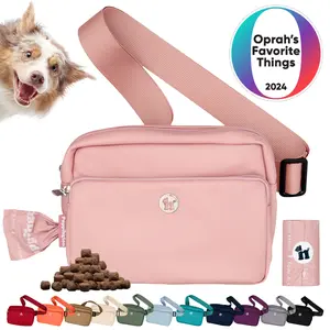 Puppington 3-in-1 Hands-Free Dog Walk Bag with Matching Leak-Proof Poop Bags, Eco-Friendly Design & Luxury Fashion Travel Accessory Essentials