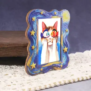 Fun Fridge Magnet Featuring Cat with Fish Eyes Design, Perfect Home Decor Gift for Living Room Bedroom Kitchen, Unique Wall Decoration