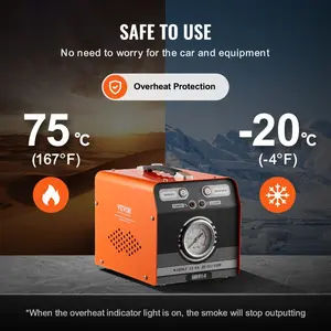 VEVOR Automotive Smoke Machine Leak Detector, EVAP Smoke Machine Leak Tester with Built-in Air Pump, Dual-Mode Vacuum Pipeline Fuel Diagnostic Detector for DC12V Cars, Motorcycles, Trucks, Boats, ATVs