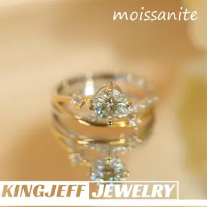 （Lily）1CT synthetic Moissanite 925 Sterling Silver Ring