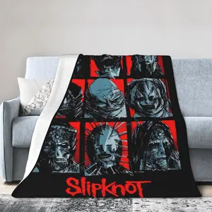 A classic Slipknot-inspired print blanket, super soft and durable, perfect for home or holiday parties, and a great gift for music fans.