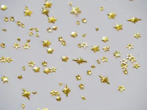 100pcs Gold Star Rivet Nail Decals
