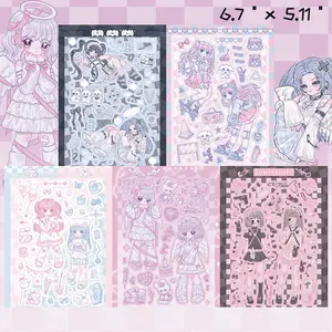 Creepy Cute Fashion Girl Anime Stickers - Large