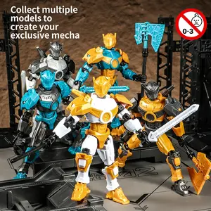 Multi-Jointed Action Figure Robot Toy, Transforming Model Doll, Collectible for Young Adults, Christmas Halloween Birthday Gift, Articulated Figures