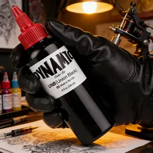 Union Black Tattoo Ink 8 Ounces 240ml REACH EU US Compliant Toxin Free Safe for Pros Beginners Premium Long Lasting Pigment