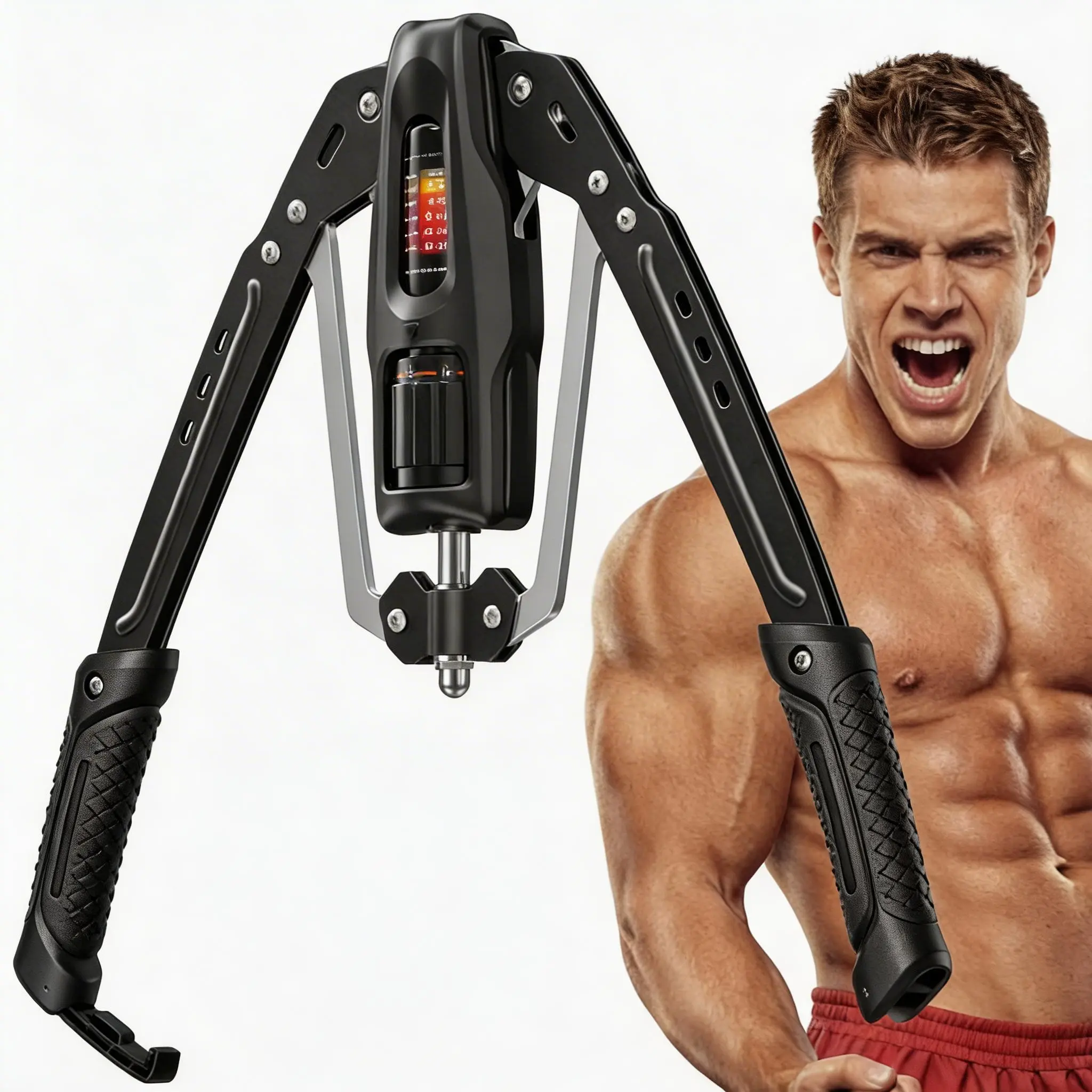 Adjustable Resistance Arm Trainer 22-440lbs Chest Expander for Home Workout Upper Body Strength Equipment Durable Carbon Steel Construction Perfect Fitness Gift
