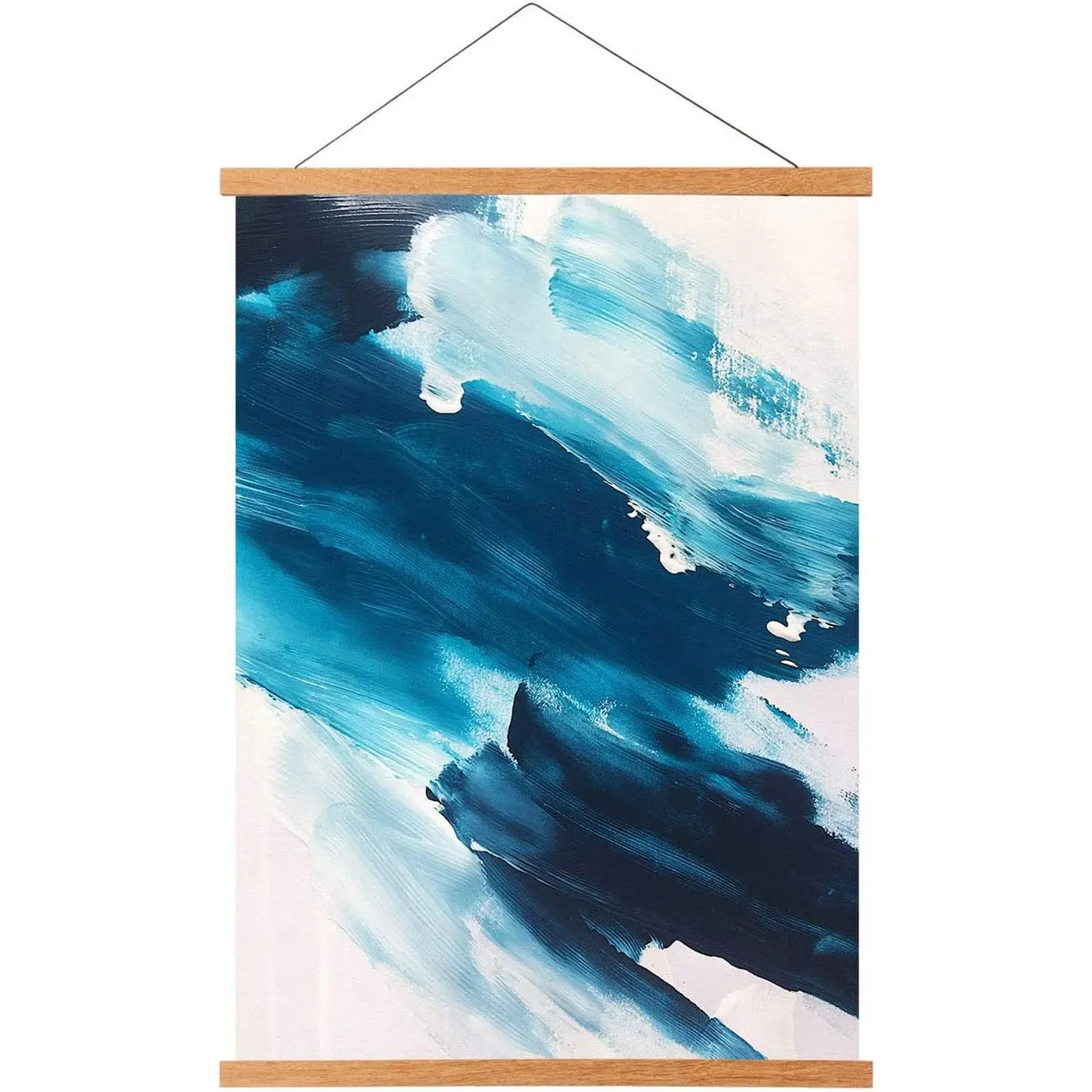Teak Wood Magnetic Poster Frame Hanger, Magnet Poster Frame for Posters, Prints, Photos, Pictures, Maps, Scrolls, and Canvas Artwork