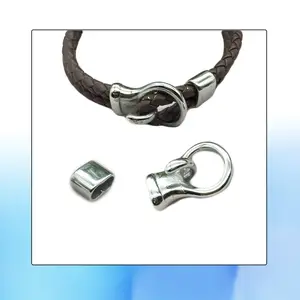 Bracelet Clasp Set - Hook Connector and Spacer Bead - Stainless Steel Bracelet Making Supplies