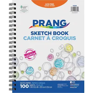 (Formerly Art Street) Sketch Book, Lightweight, 11" x 8-1/2", 100 Sheets