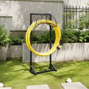 Garden Hose Holder Freestanding Hose Holder Heavy Duty Metal Hose Reel Stand Water Hose rack For Outside Outdoor Exterior
