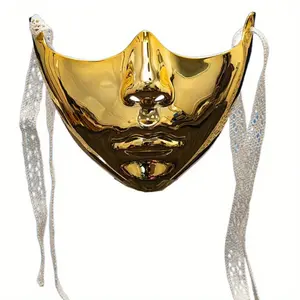 Fashion Cosplay Mask, Abs Material, Unisex Half Face Mask, Perfect for Halloween Parties, Durable and Stylish Design, Ideal Gift Choice