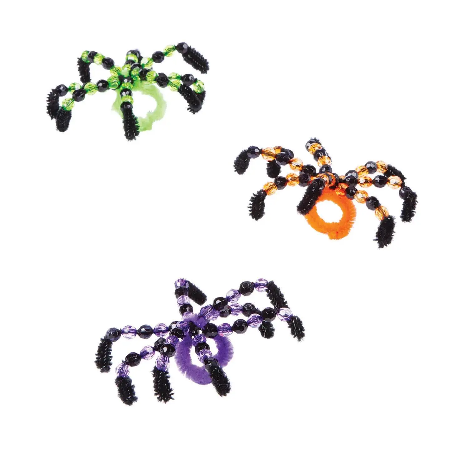 Beaded Halloween Ring Craft Kit - 12 Pieces
