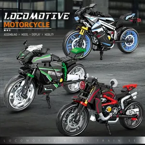 Mechanical Motorcycle Building Block Model, Easy Assembly Toy Set, Collectible Decoration, New Year Birthday Gift, Unisex, Building Kit