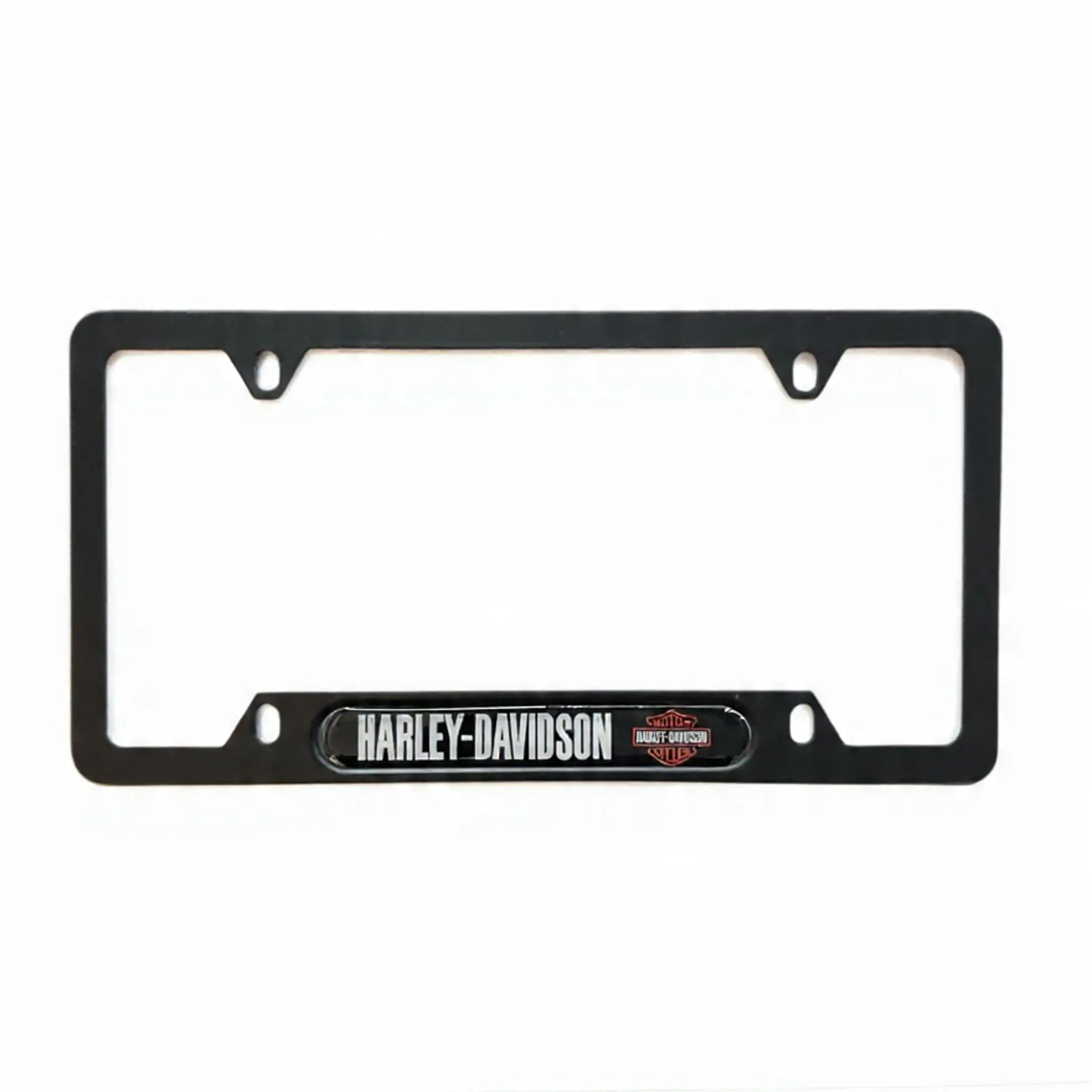 For Harley-Davidson Black Stainless Steel License Plate Frame | 3D Bar & Shield Logo Rust-Proof Biker Gift