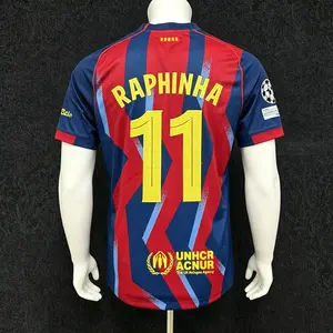 2526 Barcelona Home Raphinha 11 Short Sleeve Soccer Jersey