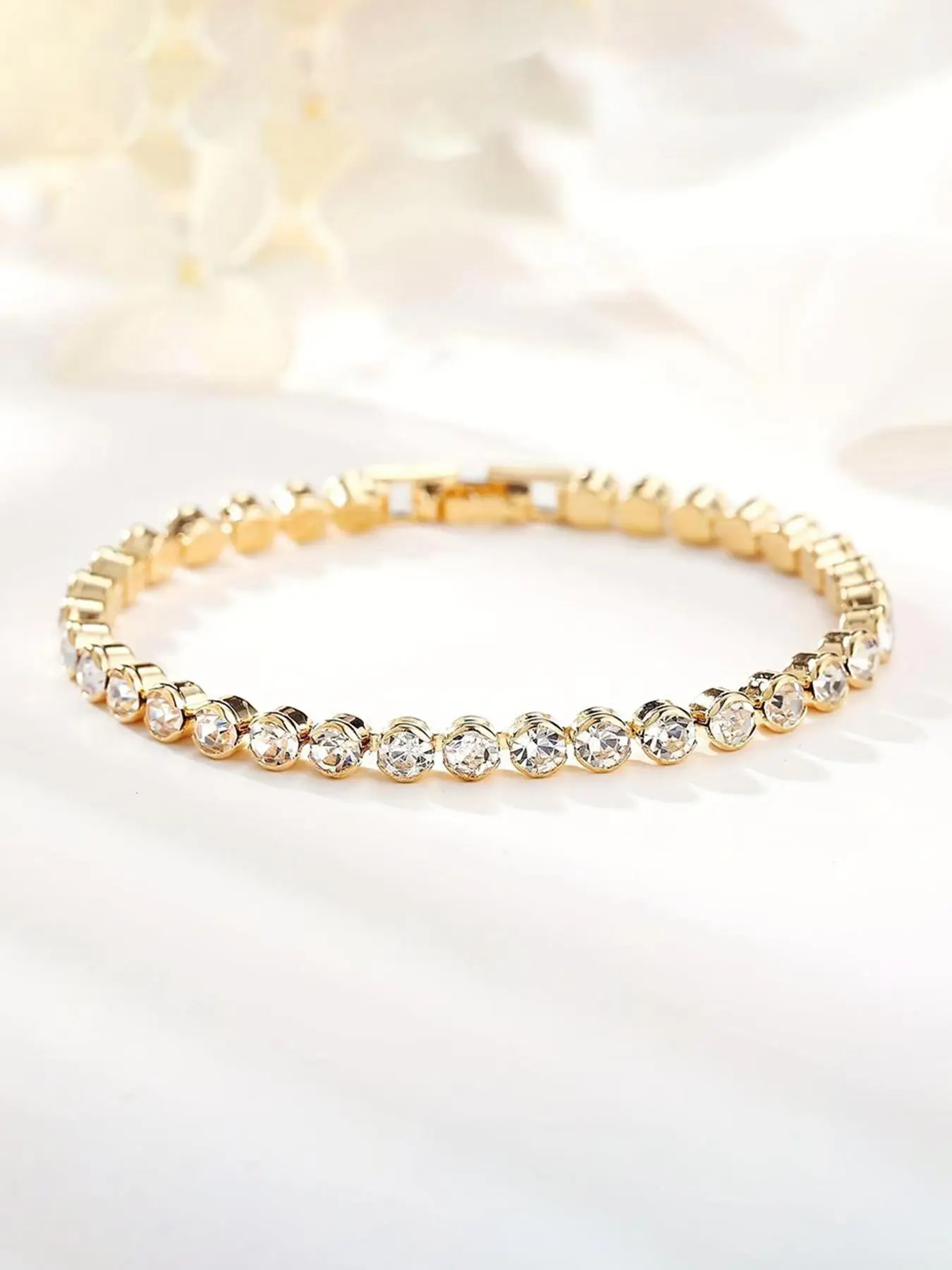 Women's Elegant Rhinestone Decorated Bracelet, Exquisite Trendy Bracelet, Fashionable Jewelry for Women As Gift, Rhinestone Bangle, Fashionable Bangles