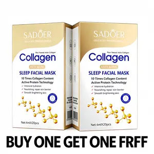 【BUY 1 GET 1 FREE】20pcs/box SADOER Collagen Anti-wrinkles Sleeping Facial Masks Face Moisturizing Hydrating Anti-aging Face Mask Facial Skin Care