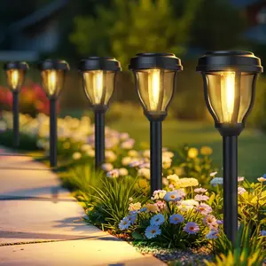 12 Pack Solar Lights Outdoor, Solar Pathway Lights Auto On/Off  Garden Landscape Lighting for Path, Yard, Walkway, Driveway