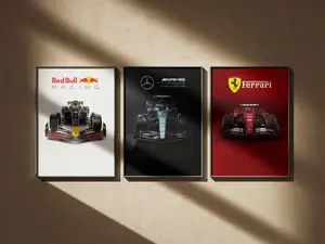 [Racing Decor - Sale Up To 40%] [Unframe] Formula 1 Car Poster Set, Ferrari Red Bull Mercedes Racing Wall Art, Digital Download, Motorsport Decor, Gift for Fans
