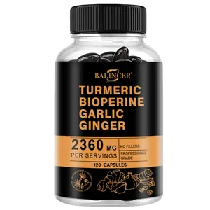 Turmeric Supplement 2600mg With Ginger Garlic And Black Pepper 120 Softgels