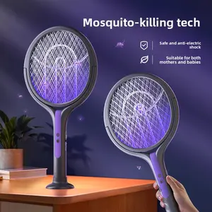 Rechargeable Electric Fly Swatter with Light Super Powerful Mosquito Zapper for Home Use Effective Bug Killer for Flies and Mosquitoes