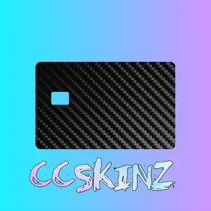 Carbon Fiber Credit Card Skin for Debit and Credit Cards - Bubble-Free and Ultra-Thin, 100% Waterproof Gloss Finish and Anti-Scratch