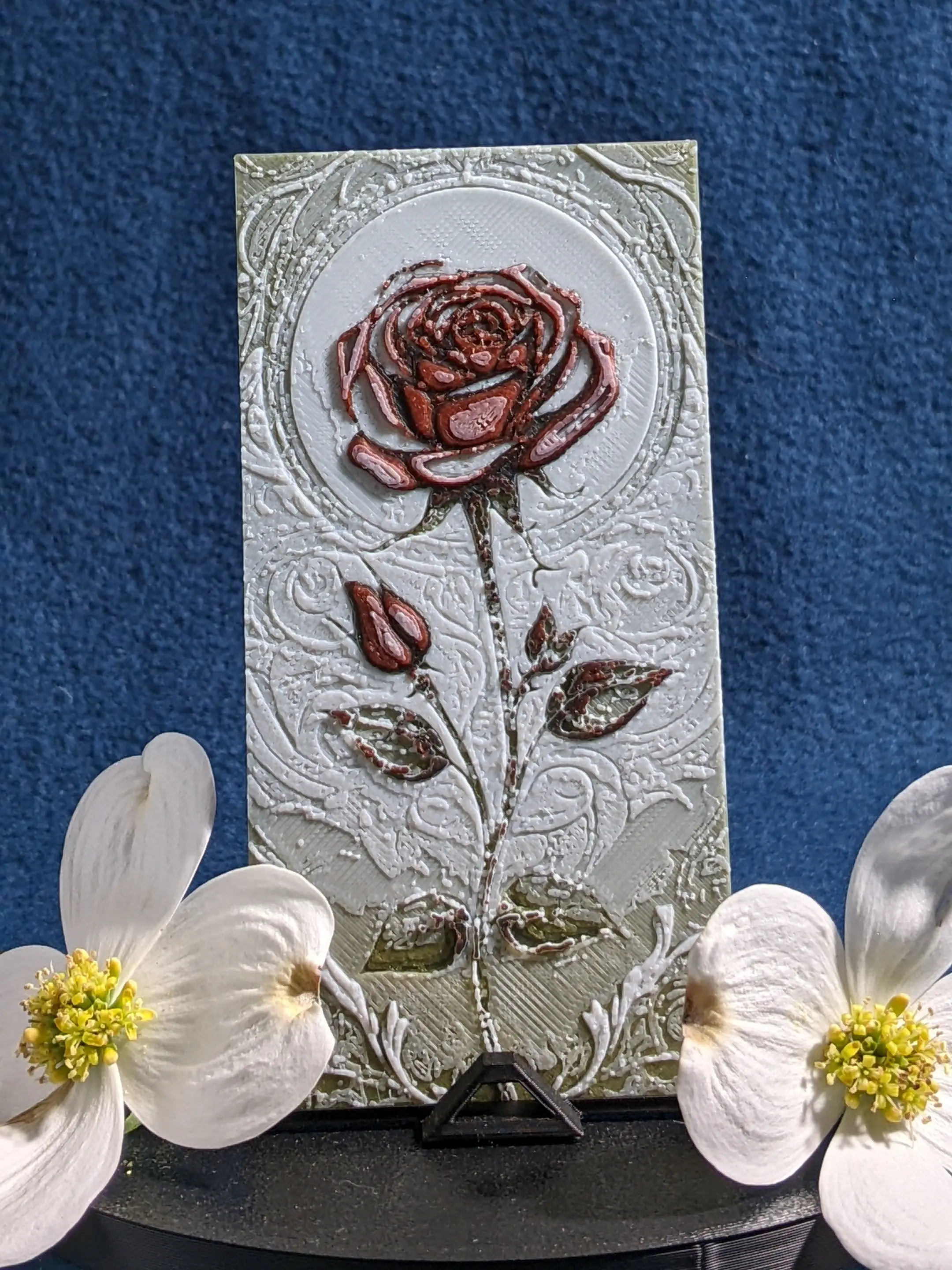 3D Gold Rose Bookmark