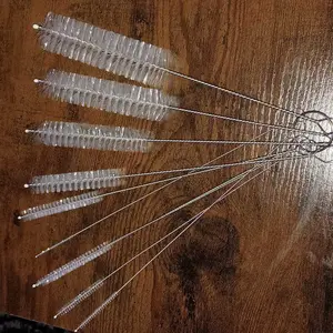 10Pcs Set US Nylon Straw Brush Cleaner Bottle Tube Pipe Small Long Cleaning