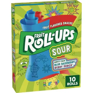 Sour Flavored Snacks, Blue Razzberry Berry Punch Flavors, Variety 5 oz (10 Count)
