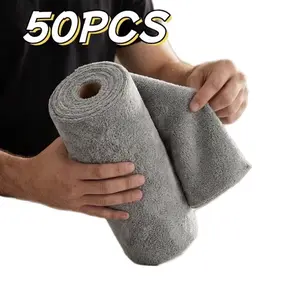 50 Pack Thickened Microfiber Cleaning Cloths, Highly Absorbent Lint-Free Rags, Reusable Disposable Towels for Home Kitchen Car,