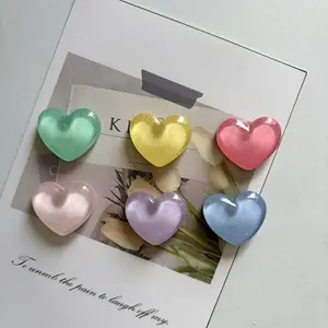 Dopamine Colorful Heart Magnets, Cute Refrigerator Decor, Refrigerator Decorating Magnet, Home Small Ornament, Adorable Kitchen Accessories, Fun Wall Art, Decoration