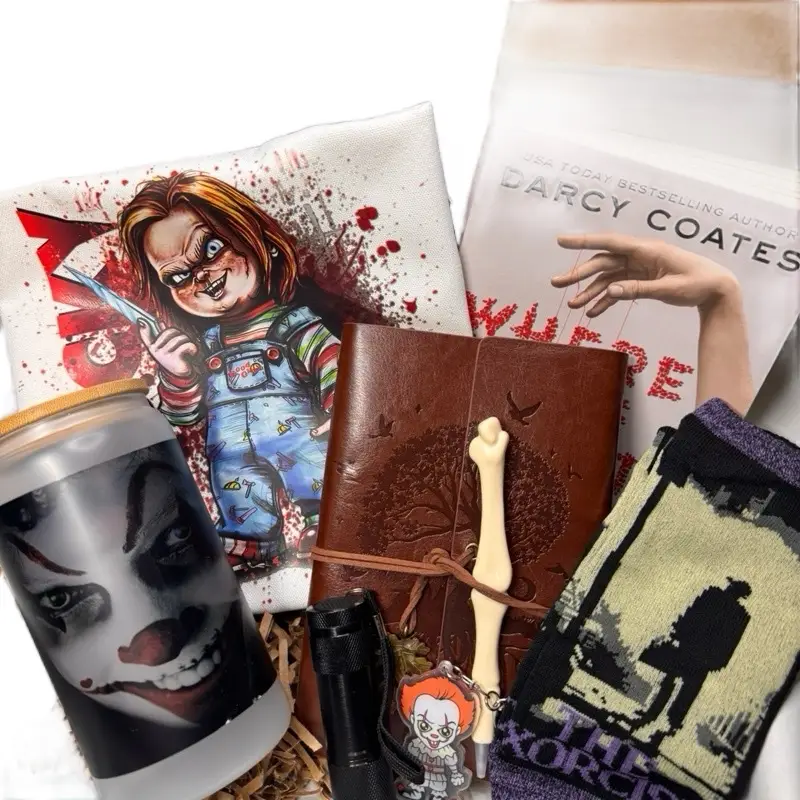 Horror Date with a book box. lover