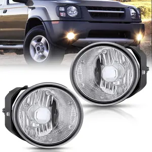 Nilight Fog Light Assembly Compatible with 2000 2001 Nissan Maxima 2002 2003 Sentra&Frontier 2004 Xterra Clear Lens Lamps Replacement