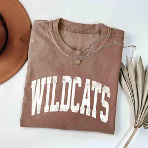 Wildcats Shirt, Vintage Wildcats Mascot Shirt, Wildcats Team Shirt, Wildcats School Spirit Shirt, Retro Wildcats T-shirts