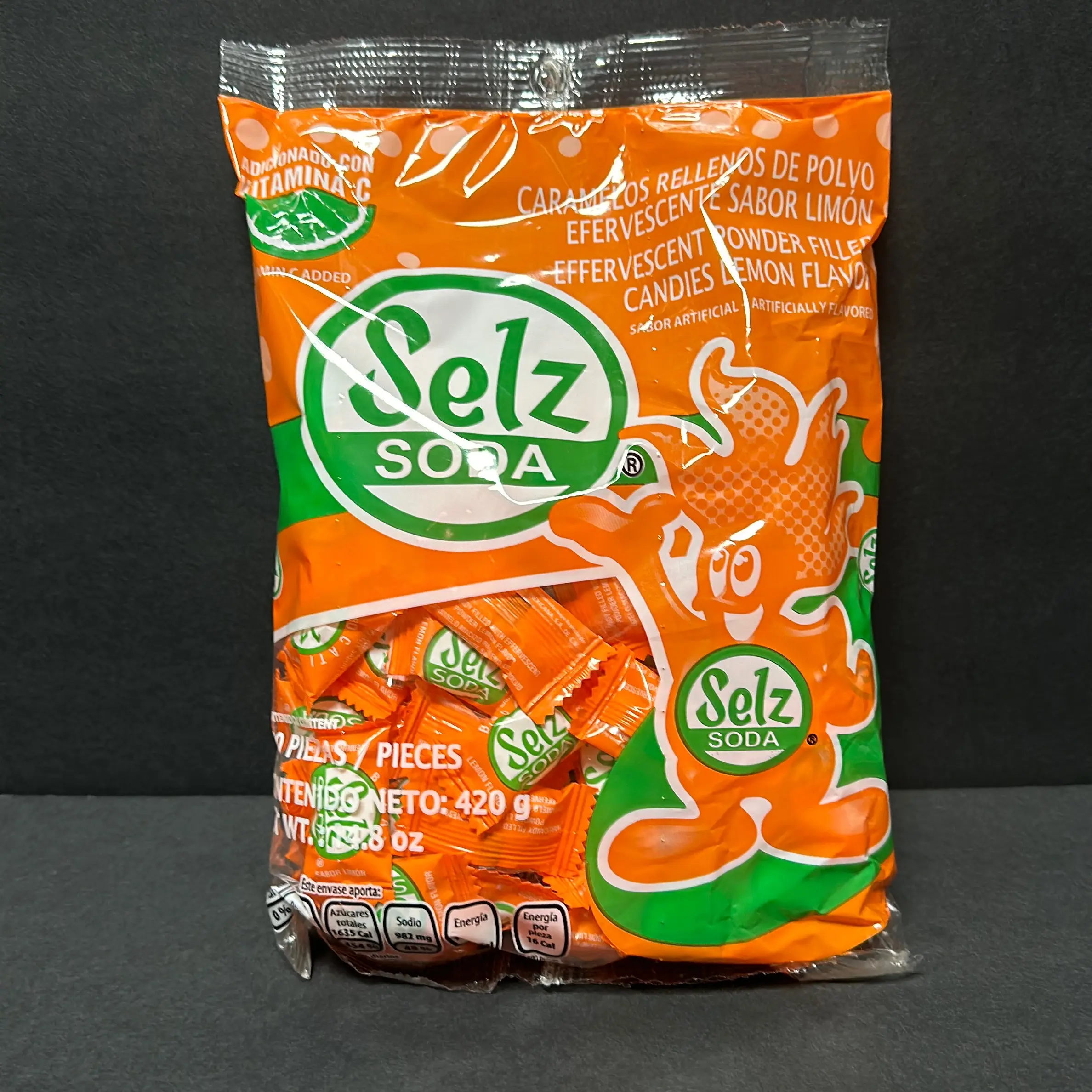 Selz Soda Lemon Powder Filled Hard Candy 14.82 Oz by Selz Soda