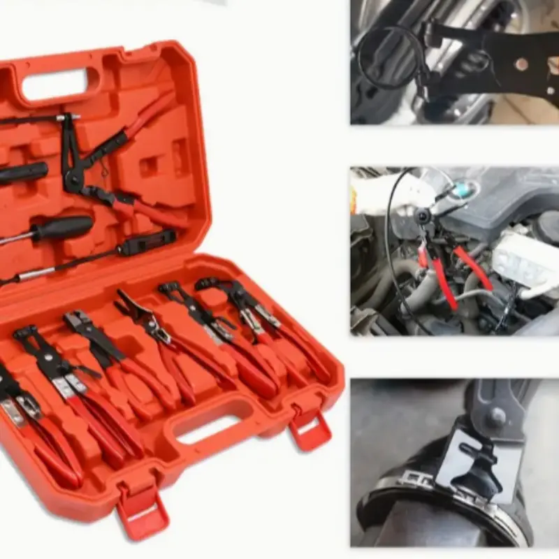 Automotive Hose Clamp Pliers, Bendable Wire Harness Clamps, Circuit Board Pin Removal Tool, Locking Key Extractor, Dismantling Needle Remover