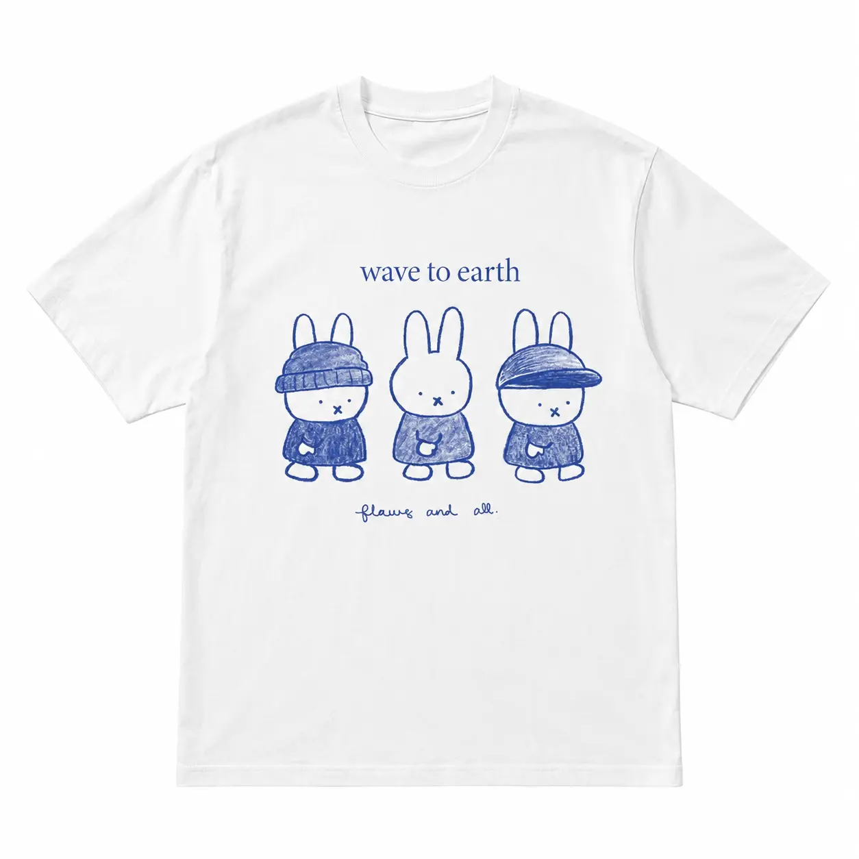 Women's Short-Sleeve Casual Wave To Earth Miffy Graphic T-Shirt - Soft, Unisex Tops