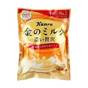 KANRO Pure Gold Rich Milk Candy Share Pack 611g - Authentic Japanese Hard Candy, Individually Wrapped, Bulk Bag for Snacking & Sharing