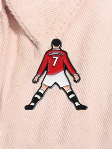 Football Star Cristiano Ronaldo Enamel Pin Cool Professional Athlete Metal Brooch Lapel Backpack Badge Fashion Jewelry Accessories Gift for Friends