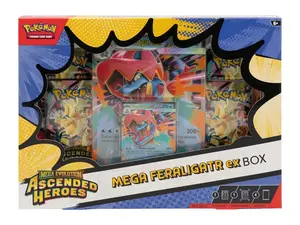 Pokemon Mega Evolution Ascended Heroes Mega Meganium/Emboar/Feraligatr ex Box Trading Cards