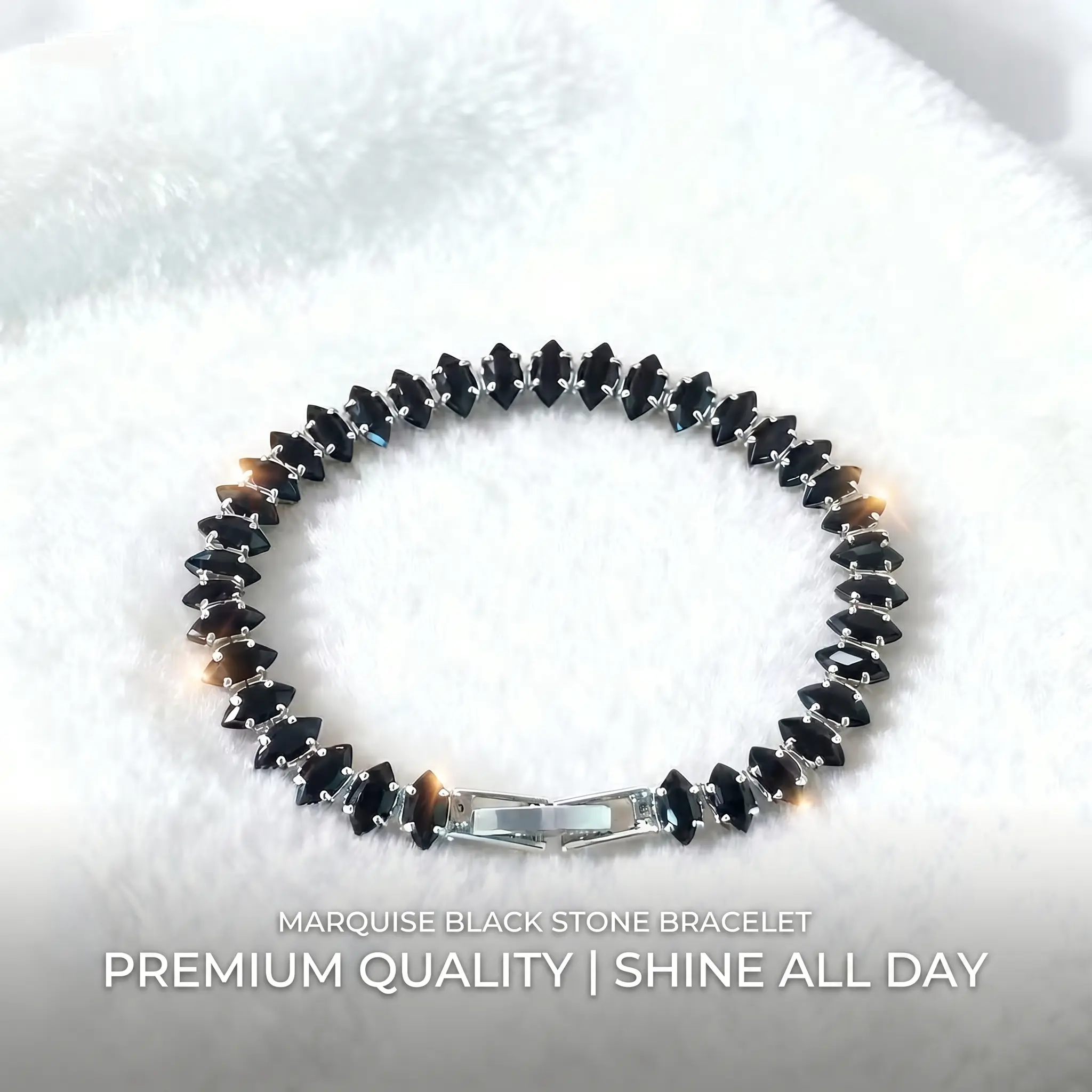 Hand Star Stainless Steel Bangle for Women and Men, Bold Sparkly Marquise-Cut Zirconia Bracelet, 7-8 Inch, Non-Tarnish for Daily Wear, Non Tarnish Jewelry, Cubic Zirconia, Synthetic sohochic