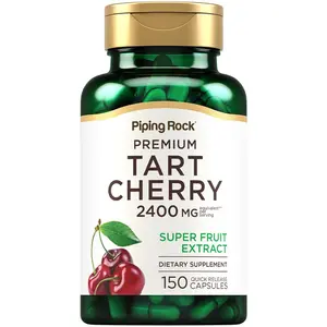 Piping Rock Tart Cherry Extract Capsules, 2400mg Strength, 150 Pills, Premium Super Fruit Supplement, Non-GMO, Gluten-Free